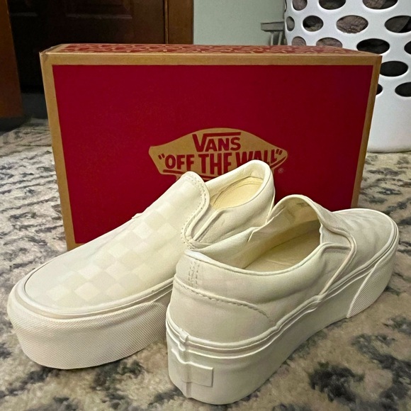 Vans Shoes - Checkerboard Classic Slip-On Stackform Vans